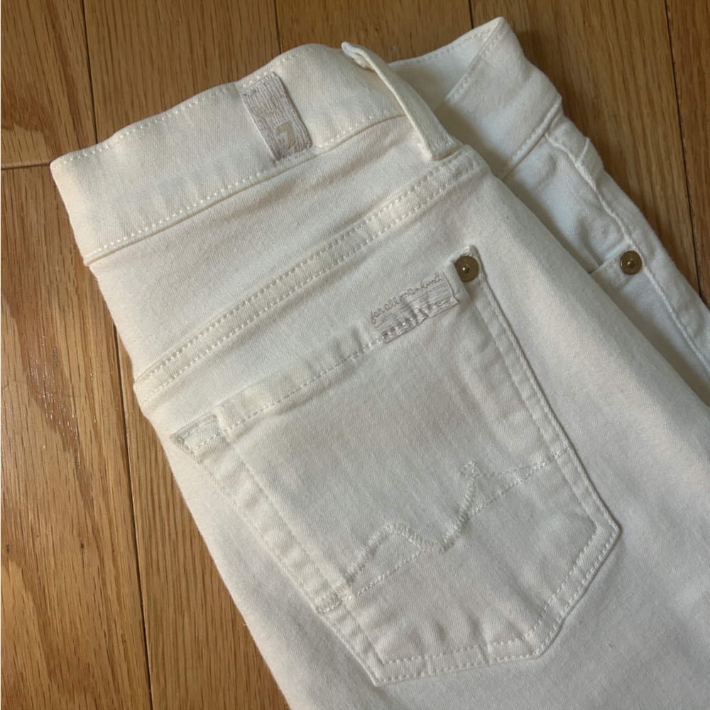 7 For All Mankind white skinny Jeans